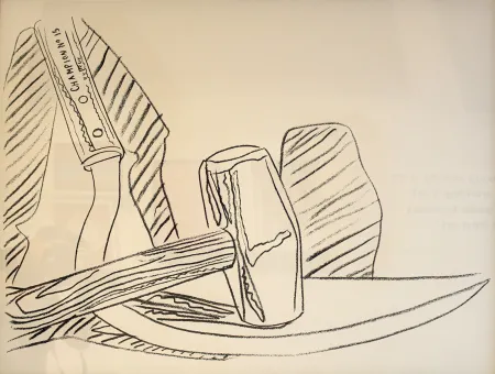 丝网印刷 Warhol - Hammer and Sickle 162 (Black and White) Unique