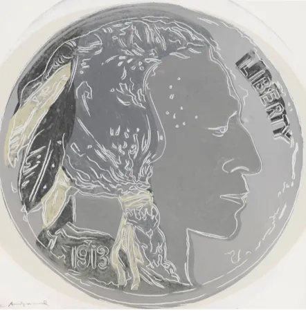 丝网印刷 Warhol - Indian Head Nickel (FS II.383) 