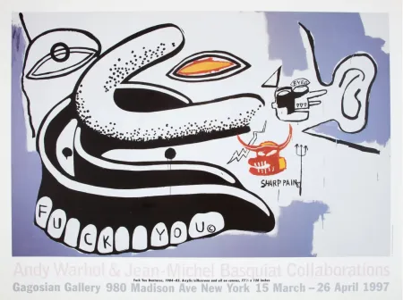 海报 Warhol - Jean-Michel Basquiat - Fuck You Dentures