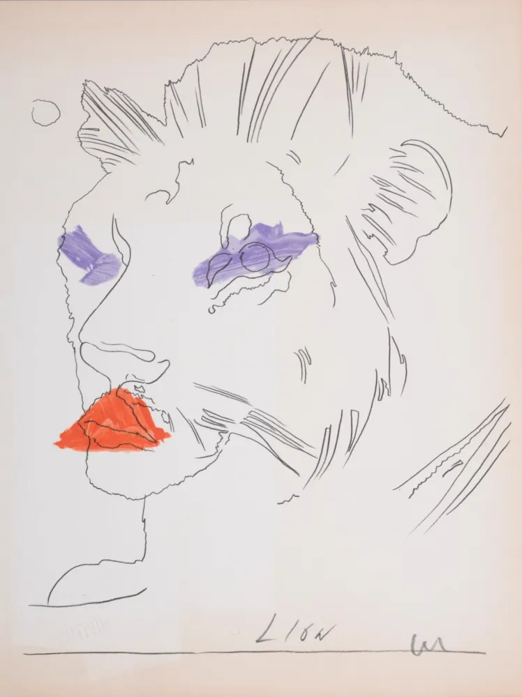 无技术 Warhol - Lion, C. 1974 - Hand-signed