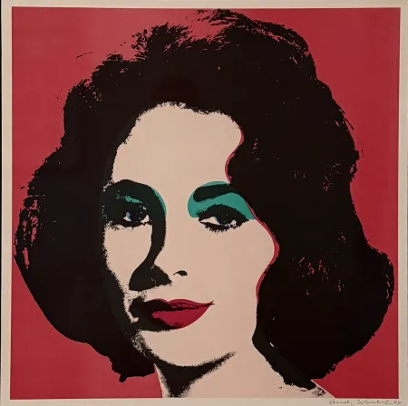 石版画 Warhol - Liz
