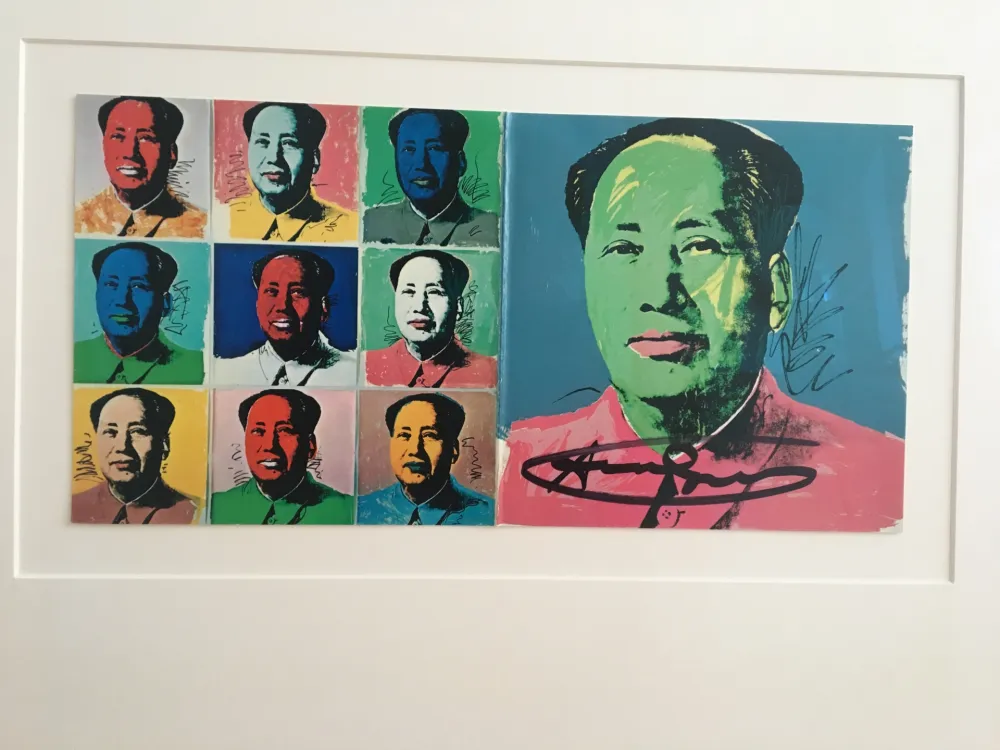 石版画 Warhol - Mao Announcement