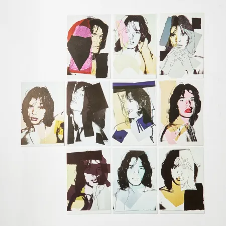 石版画 Warhol - Mick Jagger - Complete set of 10 offset color lithographs on cream wove paper