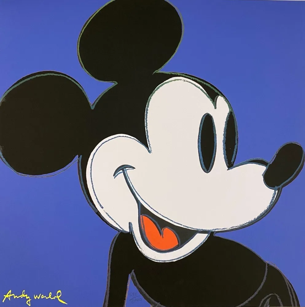 胶版印刷 Warhol - Mickey Mouse (Blue)