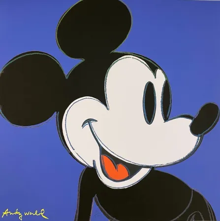 胶版印刷 Warhol - Mickey Mouse (Blue)