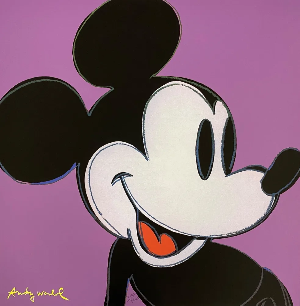胶版印刷 Warhol - Mickey Mouse (Purple)