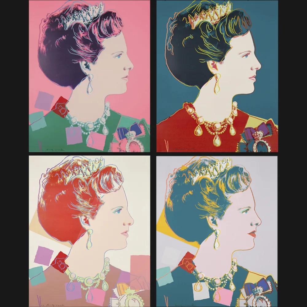 丝网印刷 Warhol - Queen Margrethe II Of Denmark Complete Portfolio (Reigning Queens)