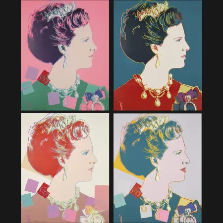 丝网印刷 Warhol - Queen Margrethe II Of Denmark Complete Portfolio (Reigning Queens)
