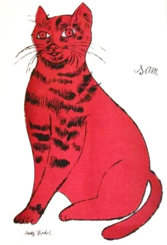石版画 Warhol - Sam - Dark Pink