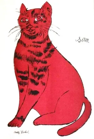 石版画 Warhol - Sam - Dark Pink