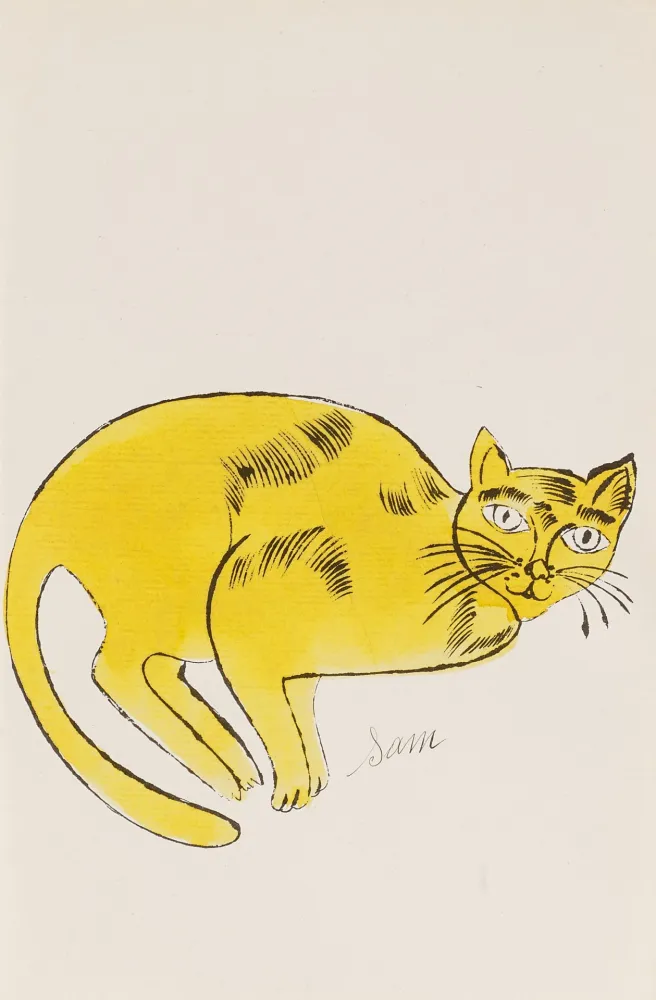石版画 Warhol - Sam (From 25 Cats named Sam and one blue Pussy, FS IV. 67A.)