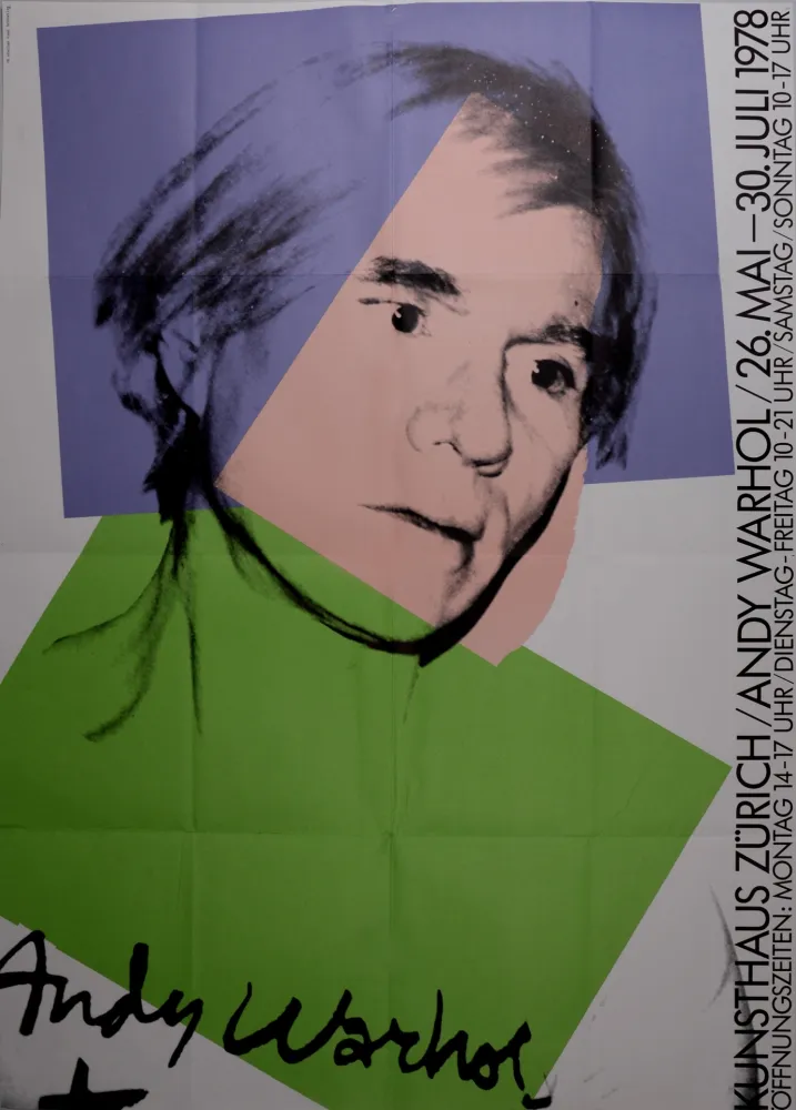 石版画 Warhol - Self-portrait, 1978 - Large sought-after poster