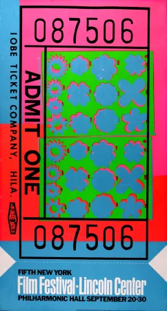 丝网印刷 Warhol - Ticket for Lincoln Center, 1967