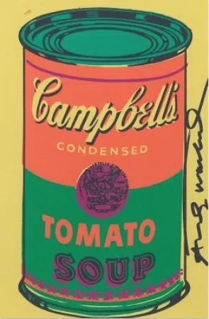 石版画 Warhol - Tomato Soup Bookplate