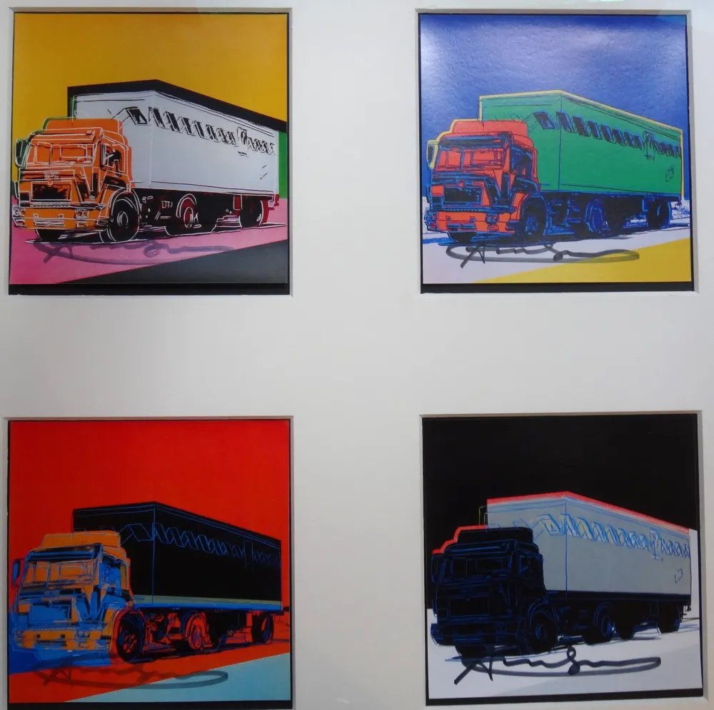 石版画 Warhol - Trucks Announcement