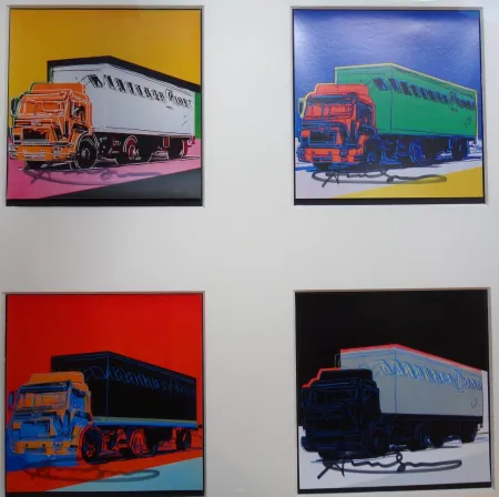 石版画 Warhol - Trucks Announcement