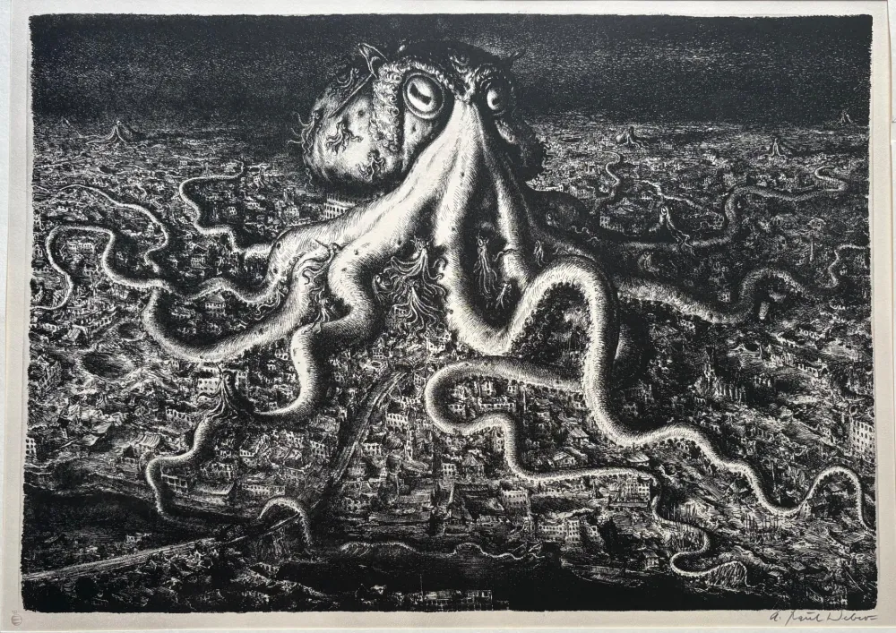 石版画 Weber - Die große Lähmung / The Great Paralysis