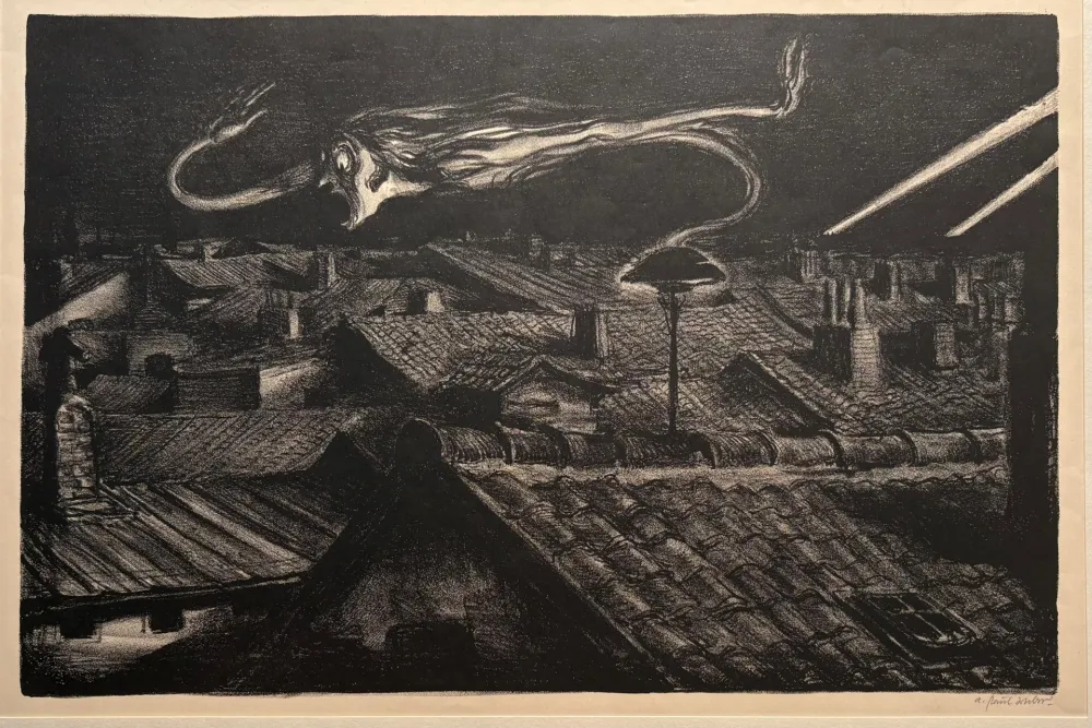 石版画 Weber - Die Sirene