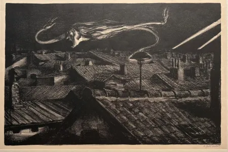 石版画 Weber - Die Sirene