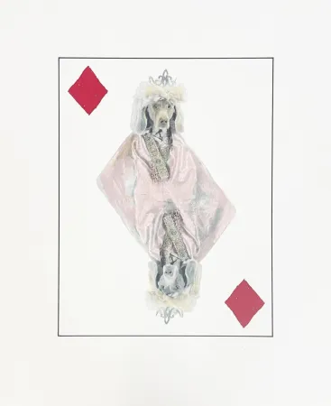 石版画 Wegman - Royal Flush (Diamonds)
