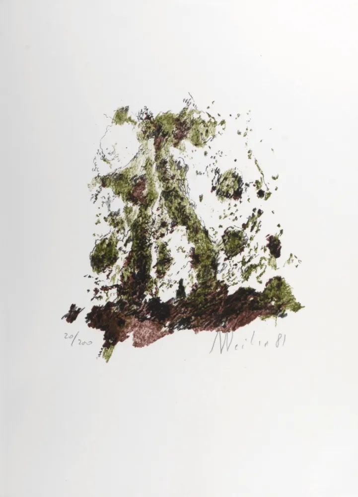 石版画 Weiler - Composition, 1987 - Hand-signed