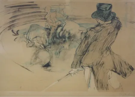 石版画 Weisbuch - Cheval dans un cirque