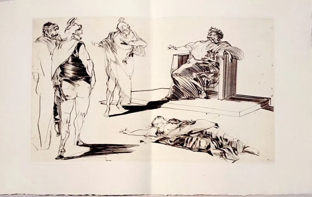 干刻版画 Weisbuch - Horace