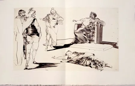 干刻版画 Weisbuch - Horace