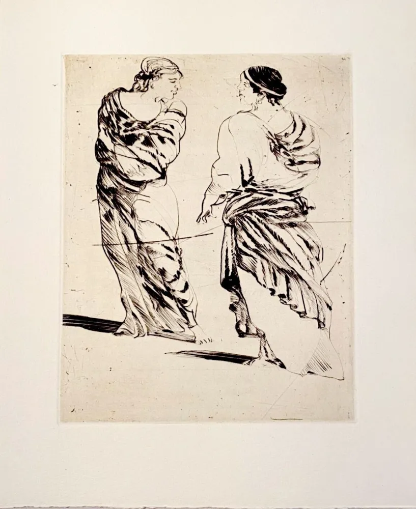 干刻版画 Weisbuch - Horace