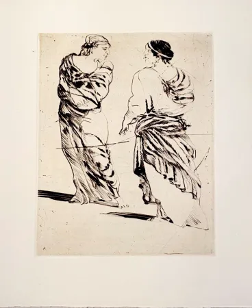 干刻版画 Weisbuch - Horace