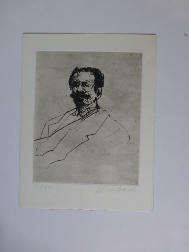 版画 Weisbuch - Portrait d'homme 