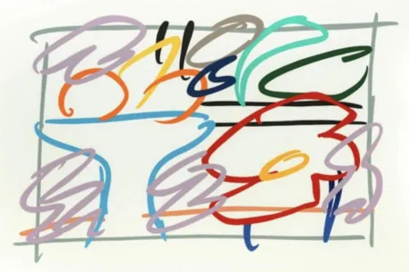 丝网印刷 Wesselmann - Fast sketch of Still life with abstract painting