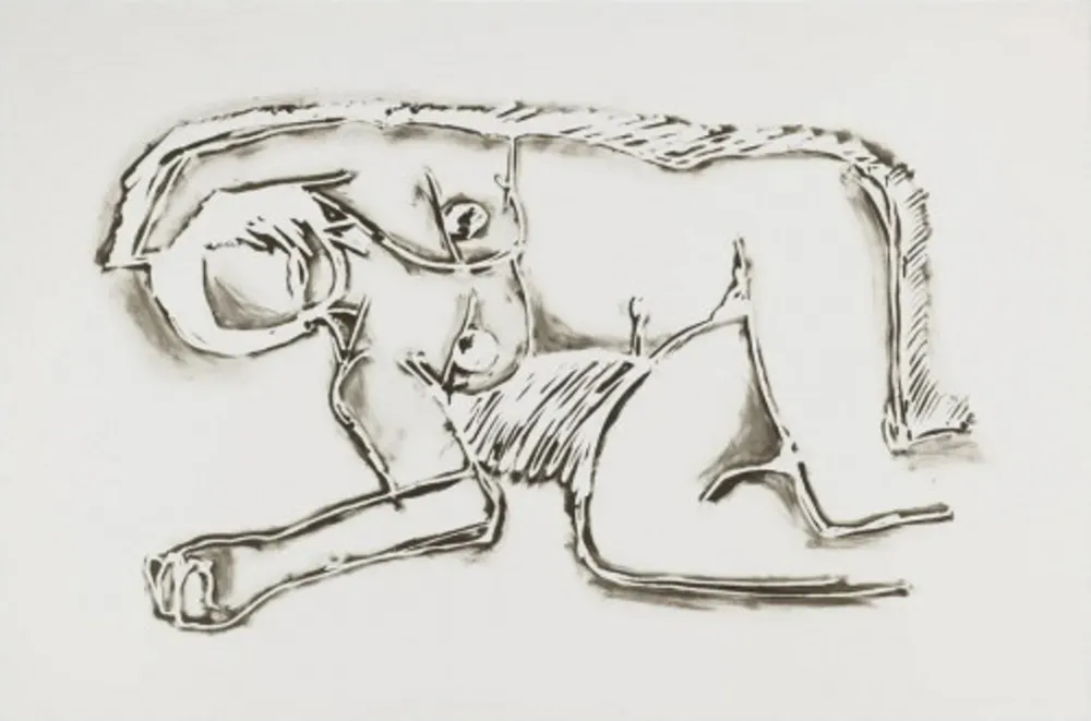石版画 Wesselmann - Monica Lying on Her Side with Scribble