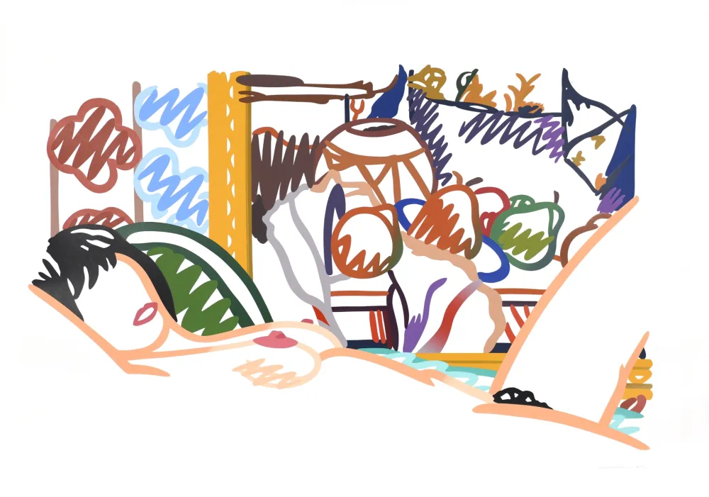 丝网印刷 Wesselmann - Monica Nude with Cezanne