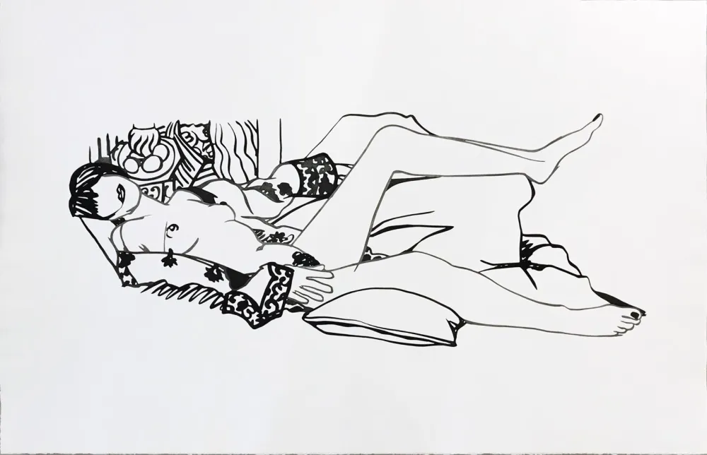 飞尘腐蚀法 Wesselmann - Monica Nude with Purple Robe