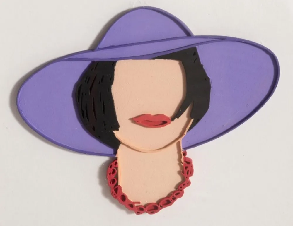 复数作品 Wesselmann - Monica with a Purple Hat (unique variation)