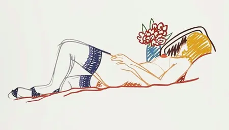 丝网印刷 Wesselmann - Nude with Bouquet and Stockings 