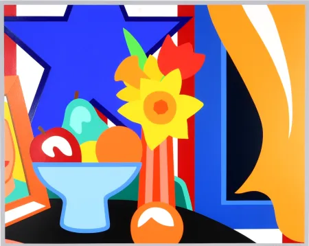 丝网印刷 Wesselmann - Still Life with Blowing Curtain (Yellow)