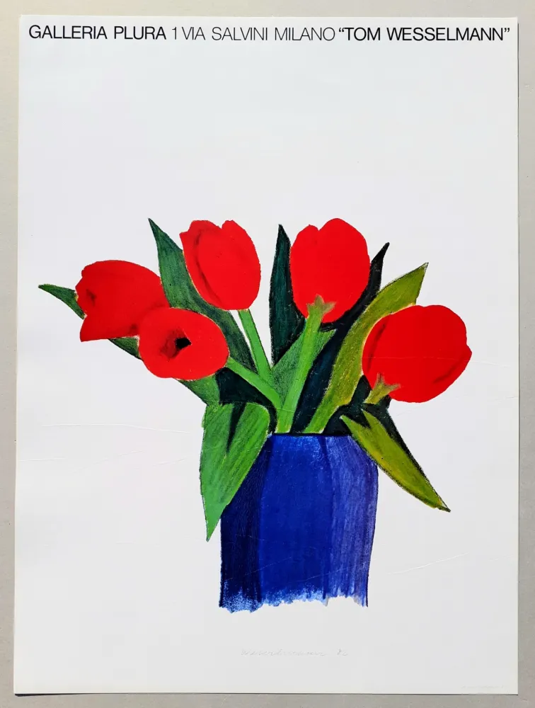 石版画 Wesselmann - Tulips in a vase