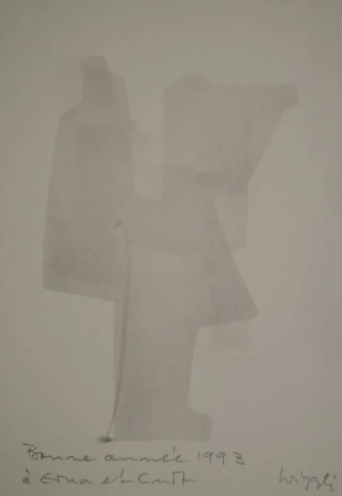 石版画 Wiggli - Neujahrskarte 1993