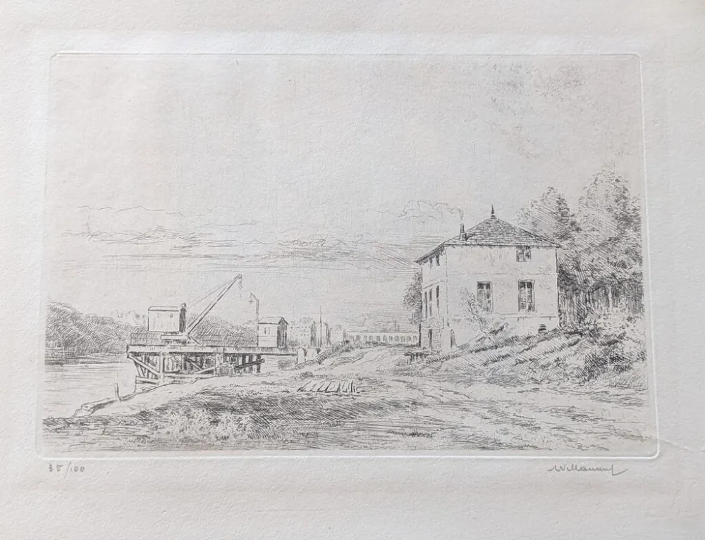 版画 Willaume - Le Quai d'Issy