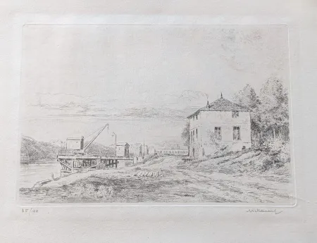 版画 Willaume - Le Quai d'Issy