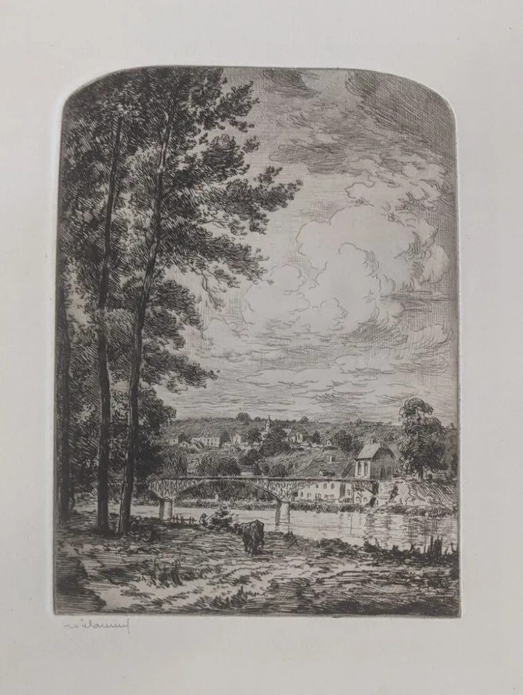 版画 Willaume - Printemps en Normandie