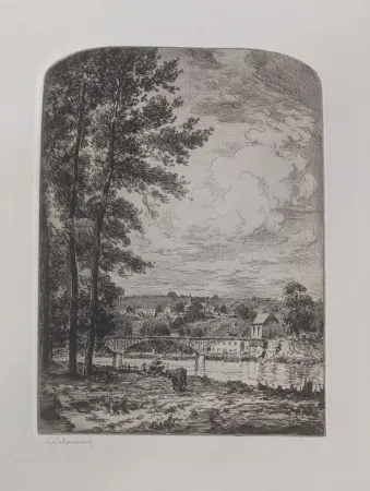 版画 Willaume - Printemps en Normandie