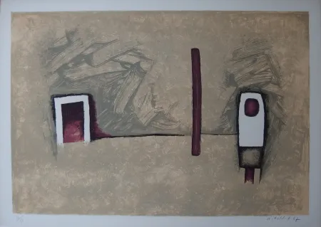 石版画 Witold-K - La porte d'entrée