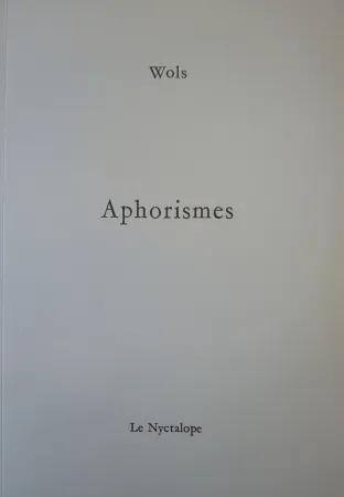 插图书 Wols - Aphorismes