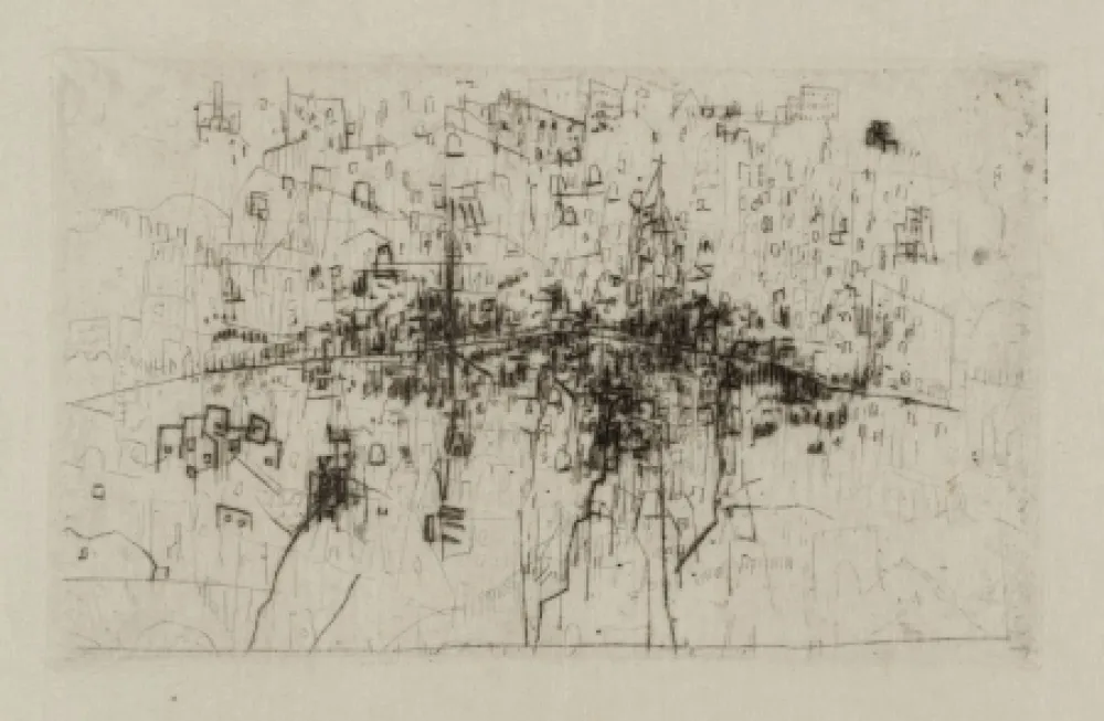 干刻版画 Wols - Die stadt-quer