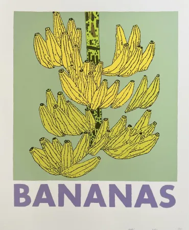 丝网印刷 Wood - Bananas