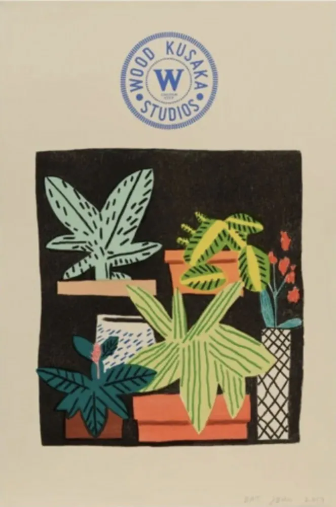 石版画 Wood - Notepad Doodle (state II)