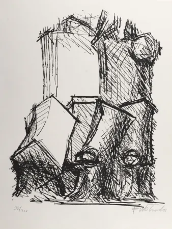 石版画 Wotruba - Architecture, 1972 - Hand-signed